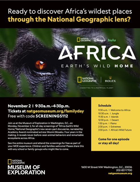 Nat Geo's Free Family Day 11/2/2026
