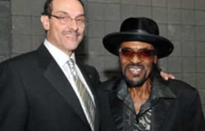 Mayor Gray with Chuck Brown