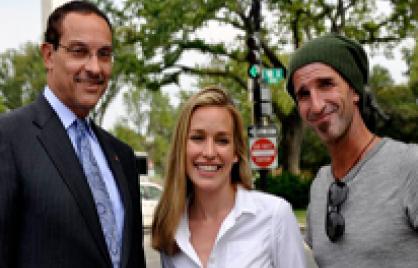 Mayor Vincent Gray, and Covert Affairs co-stars Piper Perabo and Stephen Kay Mayor Vincent Gray, Piper Perabo and Stephen Kay